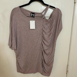 H by Bordeaux size large dusty rose off the shoulder shirt NWT